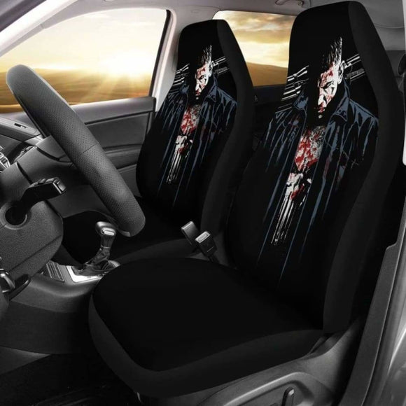 Punisher Cool Movie Action Car Seat Covers 182417 - YourCarButBetter