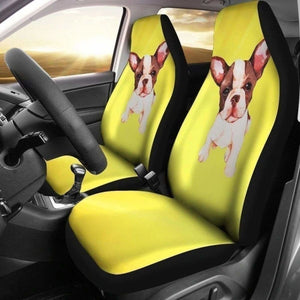 Puppy French Bulldog Yellow Car Seat Covers 194110 - YourCarButBetter