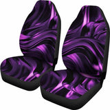 Purple & Black Abstract Swirls Car Seat Covers 102802 - YourCarButBetter