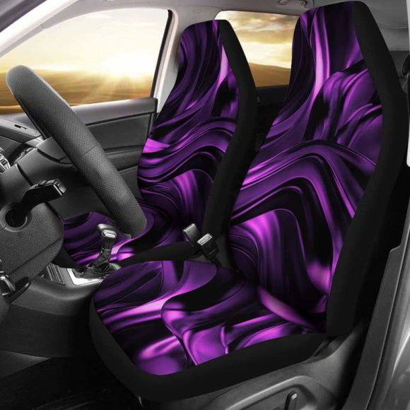 Purple & Black Abstract Swirls Car Seat Covers 102802 - YourCarButBetter