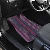 Purple Boho Stripes Decor Cl Car Floor Mats 094209 - YourCarButBetter