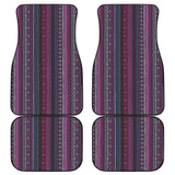 Purple Boho Stripes Decor Cl Car Floor Mats 094209 - YourCarButBetter