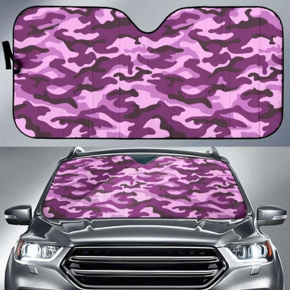 Purple Camouflage Car Sun Shades 172609 - YourCarButBetter