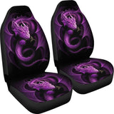 Purple Dragon Rose Art Design Car Seat Covers Fantasy 210303 - YourCarButBetter