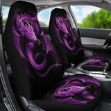 Purple Dragon Rose Art Design Car Seat Covers Fantasy 210303 - YourCarButBetter