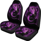 Purple Dragon Rose Art Design Car Seat Covers Fantasy 210303 - YourCarButBetter