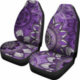 Purple Floral Mandalas Car Seat Covers 153908 - YourCarButBetter