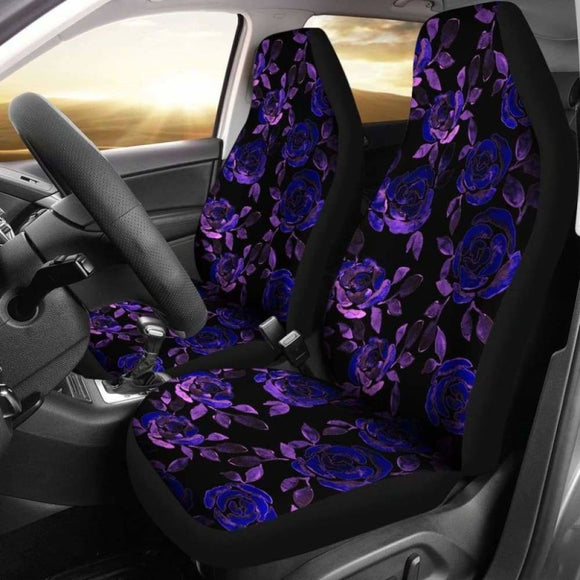 Purple Flowers Car Seat Covers 153908 - YourCarButBetter