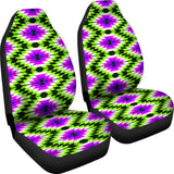 Purple Green Aztec Colors Women Car Seat Cover 174510 - YourCarButBetter