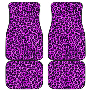Purple Leopard Skin Print Car Floor Mats 211504 - YourCarButBetter