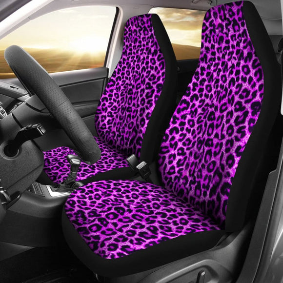 Purple Leopard Skin Print Car Seat Covers 211504 - YourCarButBetter