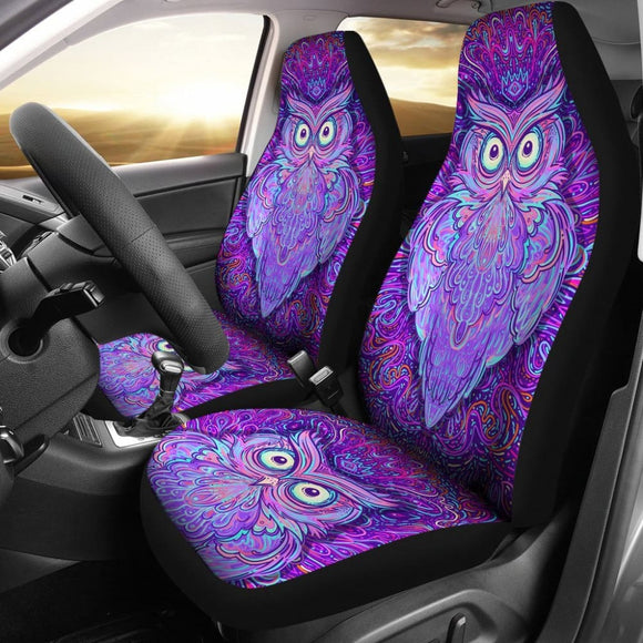 Purple Mandala Owl Car Seat Cover 094209 - YourCarButBetter