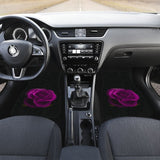 Purple Rose Blooming on Black Background Car Floor Mats 210402 - YourCarButBetter