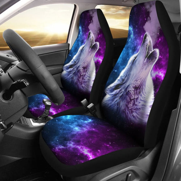Purple Sky Wolf Car Seat Covers 211702 - YourCarButBetter
