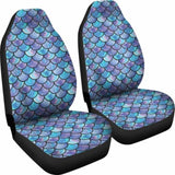 Purple Teal Blue Mermaid Scales Car Seat Covers 105905 - YourCarButBetter