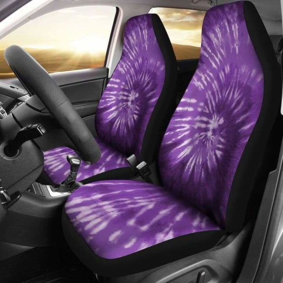 Purple Tie Dye Spiral Car Seat Covers 154230 - YourCarButBetter