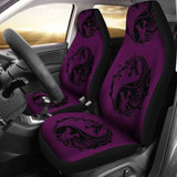Purple Yin Yang Dragons Car Seat Covers 154230 - YourCarButBetter