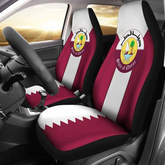 Qatar Coat Of Arms Car Seat Cover Amazing 105905 - YourCarButBetter