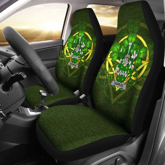 Quarles Ireland Car Seat Cover Celtic Shamrock (Set Of Two) 154230 - YourCarButBetter