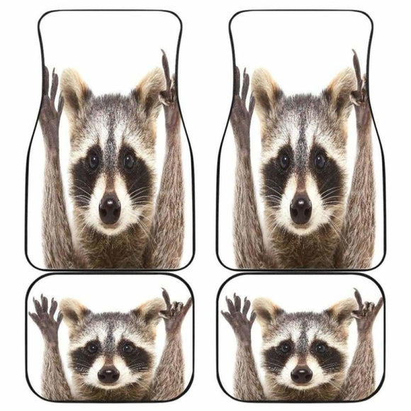 Raccoon Funny Animal Wild Pet Car Floor Mats 154813 - YourCarButBetter