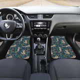 Raccoon Tropical Leaves Pattern Front And Back Car Mats 174510 - YourCarButBetter