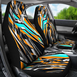 Racing Army Style Grey & Orange Vibe Car Seat Cover 101819 - YourCarButBetter