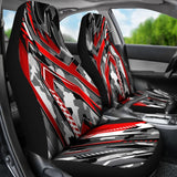 Racing Army Style Grey & Red Vibe Car Seat Cover 101819 - YourCarButBetter