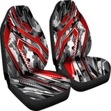 Racing Army Style Grey & Red Vibe Car Seat Cover 101819 - YourCarButBetter