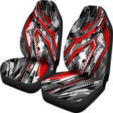 Racing Army Style Grey & Red Vibe Car Seat Cover 101819 - YourCarButBetter