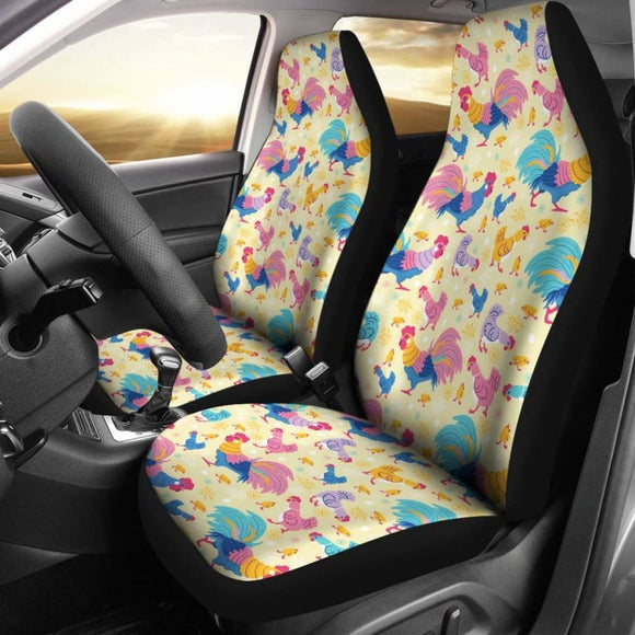 Rainbow Chicken Car Seat Cover 181703 - YourCarButBetter