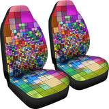 Rainbow Cubes Car Seat Covers 174510 - YourCarButBetter