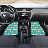 Rainbow Pattern Green Background Front And Back Car Mats 174914 - YourCarButBetter