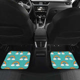 Rainbow Pattern Green Background Front And Back Car Mats 174914 - YourCarButBetter