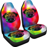 Rainbow Pug Car Seat Covers 174510 - YourCarButBetter