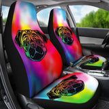 Rainbow Pug Car Seat Covers 174510 - YourCarButBetter