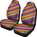 Rainbow Stripes Car Seat Covers 174510 - YourCarButBetter