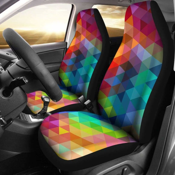 Rainbow Triangle Car Seat Covers 105905 - YourCarButBetter