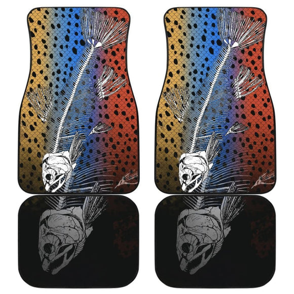 Rainbow Trout Bones And Skin Pattern Fishing Car Floor Mats 182417 - YourCarButBetter