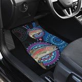 Rainbow Trout Ethnic Pattern Fishing Car Floor Mats 182417 - YourCarButBetter