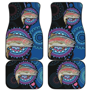 Rainbow Trout Ethnic Pattern Fishing Car Floor Mats 182417 - YourCarButBetter