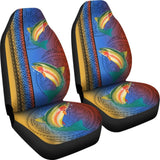 Rainbow Trout Fish Scale Pattern Fishing Car Seat Covers 182417 - YourCarButBetter