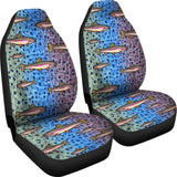 Rainbow Trout Fish Skin Pattern Fishing Car Seat Covers 182417 - YourCarButBetter