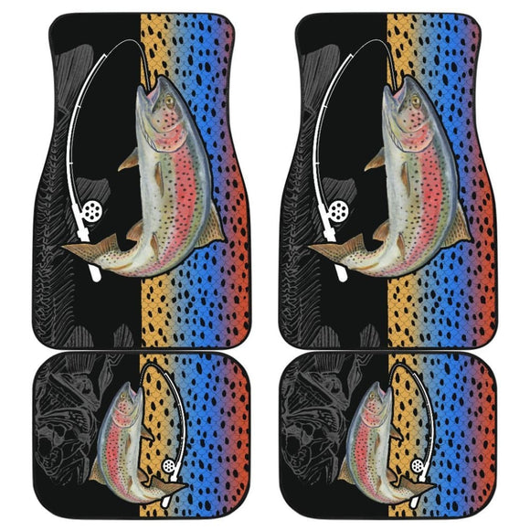 Rainbow Trout Fishing Car Floor Mats 182417 - YourCarButBetter