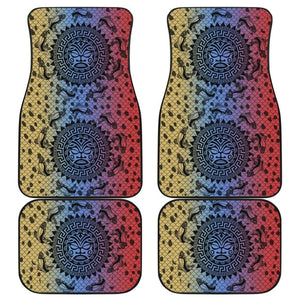 Rainbow Trout Hawaii Tiki Face Pattern Fishing Car Floor Mats 182417 - YourCarButBetter