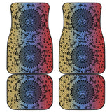 Rainbow Trout Hawaii Tiki Face Pattern Fishing Car Floor Mats 182417 - YourCarButBetter