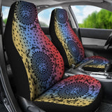 Rainbow Trout Hawaii Tiki Face Pattern Fishing Car Seat Covers 182417 - YourCarButBetter