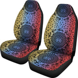 Rainbow Trout Hawaii Tiki Face Pattern Fishing Car Seat Covers 182417 - YourCarButBetter
