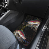 Rainbow Trout In The Net Fishing Car Floor Mats 182417 - YourCarButBetter