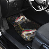 Rainbow Trout In The Net Fishing Car Floor Mats 182417 - YourCarButBetter