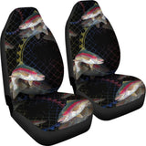Rainbow Trout In The Net Fishing Car Seat Covers 182417 - YourCarButBetter